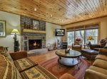 Great Room with wood burning fireplace